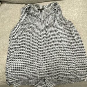 Black and White Sleeveless Top